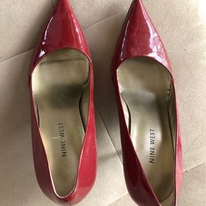 Red patent leather Stilletos by Nine West